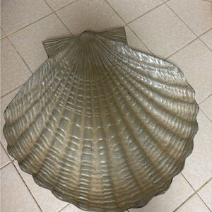 Silver tone Shell-Shaped Decorative Tray